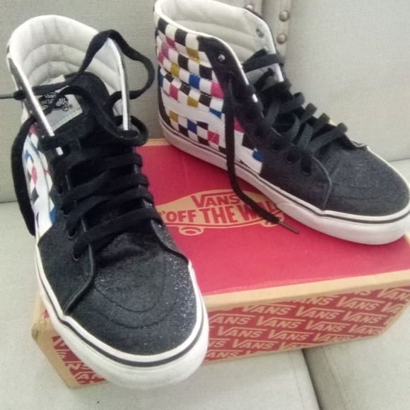 Glitter Checkerboard Vans - Picture 4 of 5